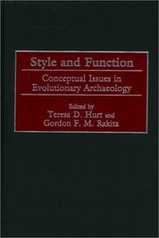 Cover of: Style and function: conceptual issues in evolutionary archaeology