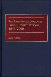 Cover of: The Arab-Israeli Conflict in Israeli History Textbooks, 1948-2000 by Elie Podeh