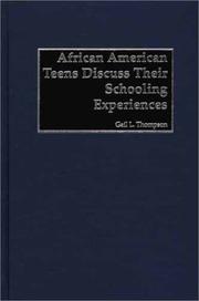 Cover of: African-American Teens Discuss Their Schooling Experiences by Gail L. Thompson