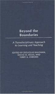 Cover of: Beyond the Boundaries: A Transdisciplinary Approach to Learning and Teaching