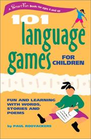 Cover of: 101 Language Games for Children by Paul Rooyackers