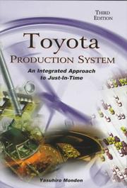 Cover of: Toyota production system by Yasuhiro Monden