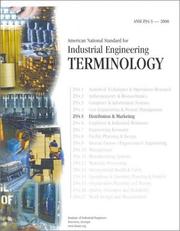 Cover of: Terminology by Engineering and Management Pre, Institute of Industrial Engineers
