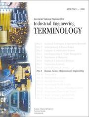 Cover of: Terminology: Human Factors (Ergonomics) Engineering 2000 (American National Standard for Industrial Engineering)