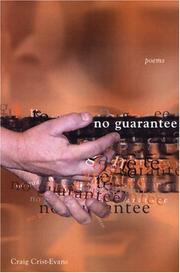 Cover of: No guarantee: poems