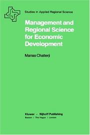 Cover of: Management and Regional Science for Economic Development (Studies in Applied Regional Science) by Manas Chatterji