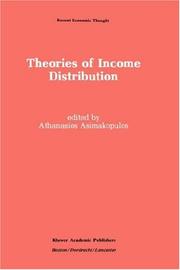 Cover of: Theories of Income Distribution (Recent Economic Thought)