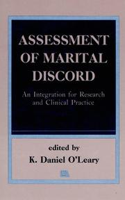 Cover of: Assessment of Marital Discord by K. Daniel O'Leary