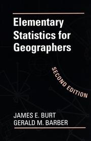 Cover of: Elementary statistics for geographers