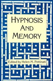 Cover of: Hypnosis and memory