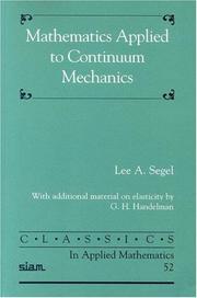 Cover of: Mathematics Applied to Continuum Mechanics (Classics in Applied Mathematics)