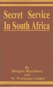 Cover of Secret Service in South Africa by douglas blackburn,w. waithman caddell