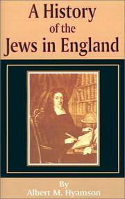 Cover of: A History of the Jews in England | Albert M. Hyamson