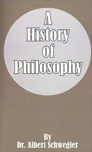 Cover of: A History of Philosophy