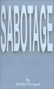 Cover of: Sabotage by Emile Pouget, Arturo M. Giovannitti