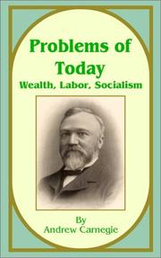 Cover of: Problems of To-Day by Andrew Carnegie