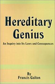 Cover of: Hereditary Genius by Sir Francis Galton, Sir Francis Galton