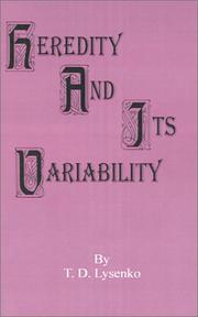 Cover of: Heredity and Its Variability