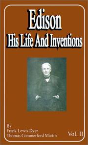 Cover of: Edison: His Life and Inventions