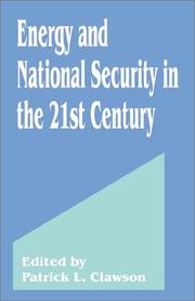 Cover of: Energy and National Security in the 21st Century