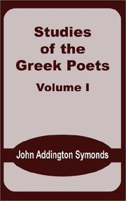 Cover of: Studies of the Greek Poets