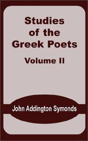 Cover of: Studies of the Greek Poets