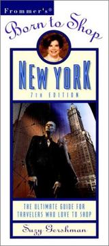 Cover of: Frommer's Born to Shop New York (7th Ed.)