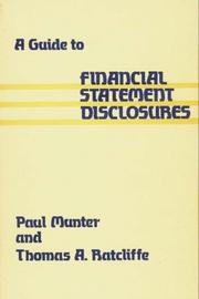 Cover of: A guide to financial statement disclosures