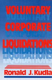 Cover of: Voluntary corporate liquidations by Ronald J. Kudla