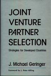Cover of: Joint venture partner selection | J. Michael Geringer
