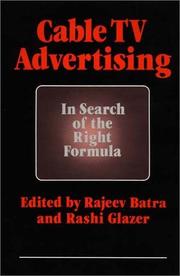 Cover of: Cable TV Advertising: In Search of the Right Formula