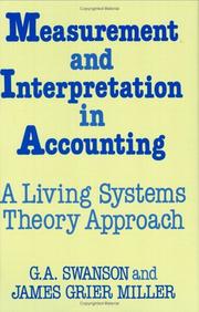 Measurement and interpretation in accounting by G. A. Swanson