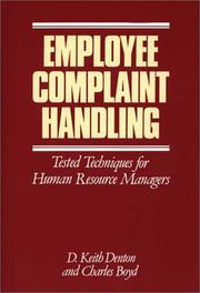 Cover of: Employee complaint handling by D. Keith Denton