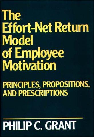 The effort-net return model of employee motivation by Philip C. Grant