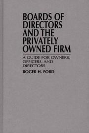 Boards of directors and the privately owned firm