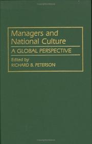 Cover of: Managers and national culture: a global perspective