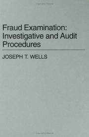 Cover of: Fraud examination: investigative and audit procedures