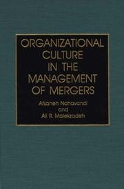 Cover of: Organizational culture in the management of mergers