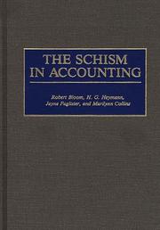 Cover of: The Schism in accounting by Robert Bloom ... [et al.].