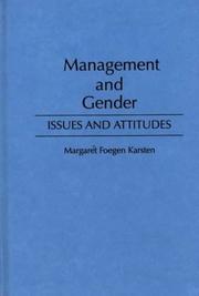 Cover of: Management and Gender by Margaret Foegen Karsten