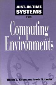 Cover of: Just-in-time systems for computing environments