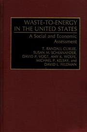 Cover of: Waste-to-energy in the United States: a social and economic assessment