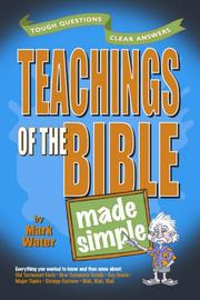 Cover of: Teachings of the Bible Made Simple (Made Simple (Amg)) by Mark Water