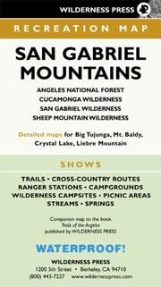 Cover of: San Gabriel Mountains Recreation Map: Angeles National Forest/Cucamonga Wilderness/San Gabriel Wilderness