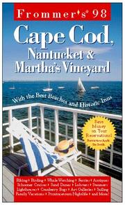 Cover of: Frommer's Cape Cod, Martha's Vineyard & Nantucket 98
