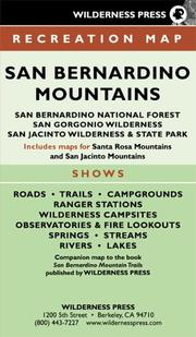 Cover of: Map San Bernardino Mtn Rec 6/E by Wilderness Press.