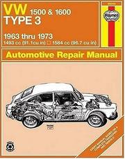 Cover of: Volkswagen type 3, 1500 and 1600: owner's workshop manual