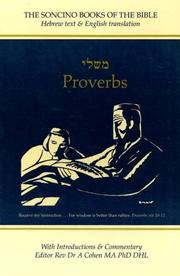 Cover of: Proverbs: Hebrew Text, English Translation and Commentary Digest (Soncino Books of the Bible)