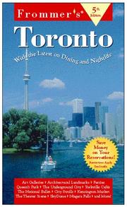 Cover of: Frommer's Toronto (5th Ed)