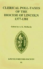 Cover of: Clerical poll-taxes of the Diocese of Lincoln, 1377-1381
